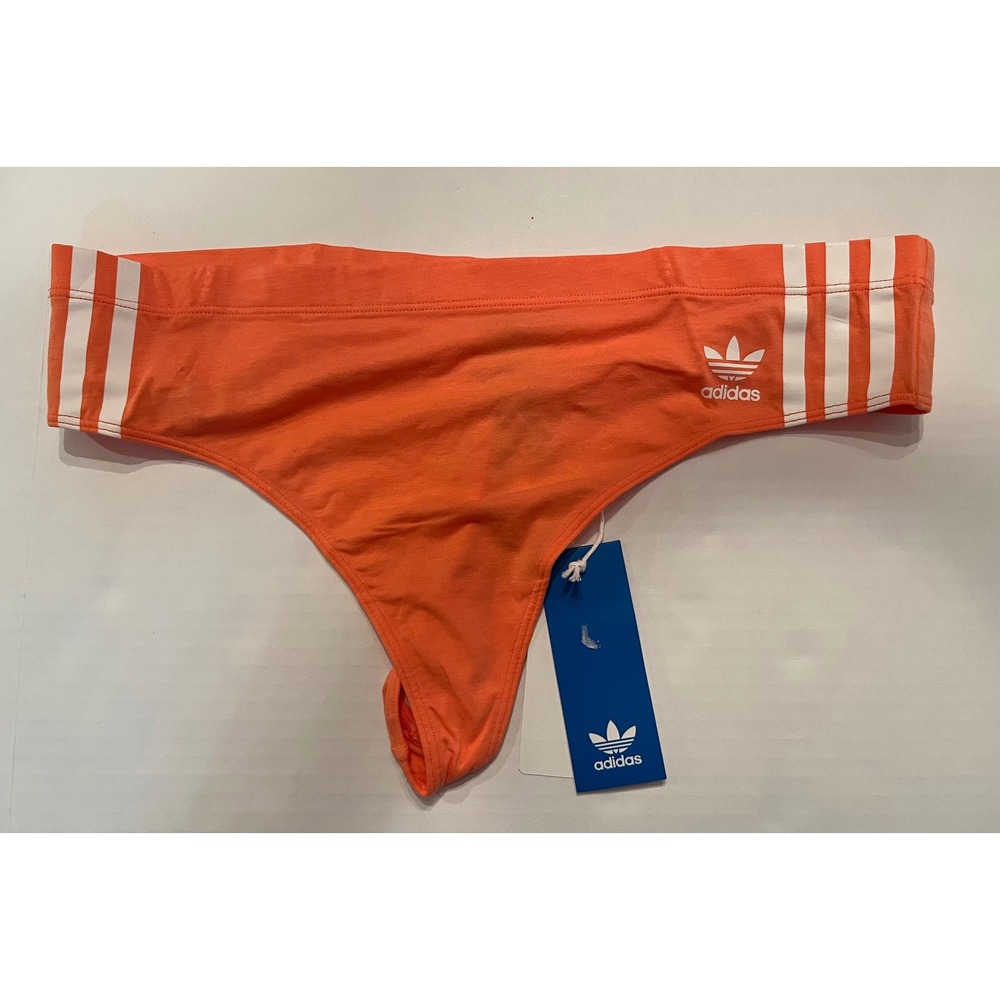 Adidas Woman's Wide Side Thong Panties Underwear Size XL Coral Fusion